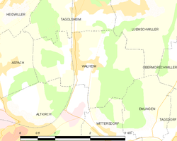 Map commune FR insee code 68356